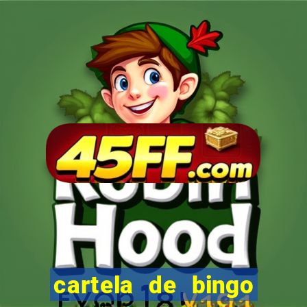 cartela de bingo cha de panela